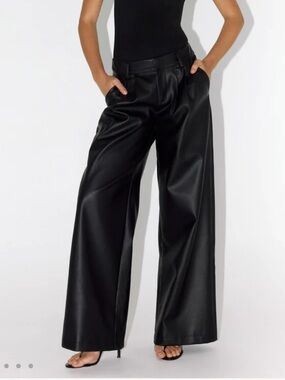 Peppermayo Samuel low rise faux leather baggy pants